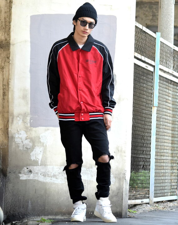 楽天市場 ジャケット メンズ 大きいサイズ 春 コーチジャケット ストリート系 B系 ファッション おうちコーデ ストリートファッション Third