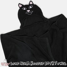 RIPNDIP リップンディップ フード付きタオル バスタオル ビーチタオル 猫 ストリート ファッション キャラクター Lord Nerm Hooded Bath Towel RND6126