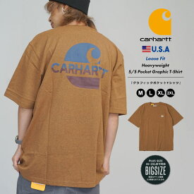 【メール便対応】Carhartt カーハート tシャツ メンズ 半袖 ポケット Tシャツ ポケT ロゴ ストリート ファッション アメカジ メンズ アメリカ USモデル 大きいサイズ M L XL 2XL LL 3L 105710 グラフィックデザイン バックプリント