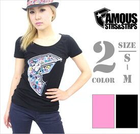 【メール便対応】FAMOUS STARS & STRAPS フェイマス Tシャツ レディース 半袖 B系 ファッション ヒップホップ ストリート系 おうちコーデ