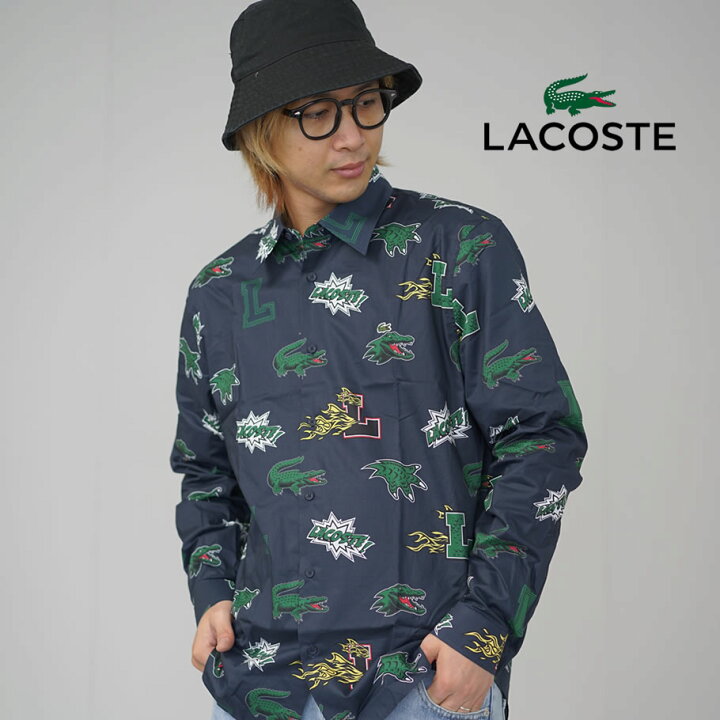 楽天市場】LACOSTE ラコステ 長袖シャツ メンズ オープンシャツ ロゴ 