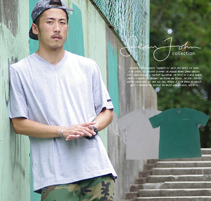 楽天市場】【メール便対応】SEAN JOHN ショーンジョン 半袖 Tシャツ V 