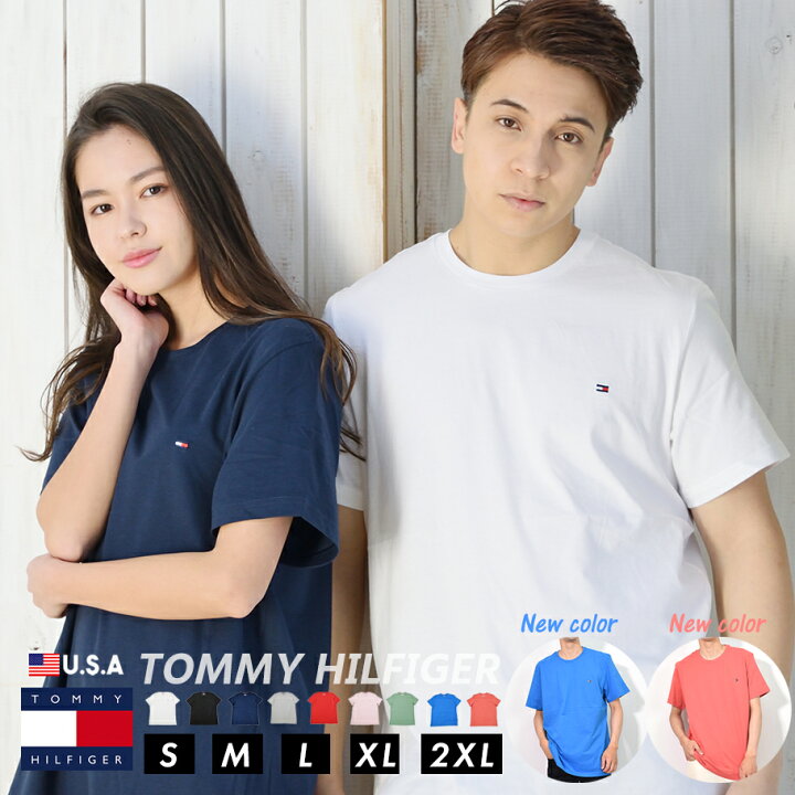 楽天市場 メール便対応 Tシャツ メンズ トミーヒルフィガー 半袖 ロゴt 綿 コットン100 カップル ペア プレゼント Tommy Hilfiger ブランド Core Flag Tee カットソー おしゃれ ギフト 黒 白 紺 ストリート ファッション 78e7331 ストリートファッション Third