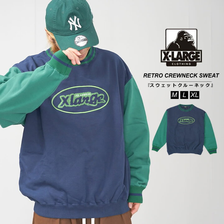 楽天市場】XLARGE エクストララージ トレーナー メンズ 袖 切り返し  