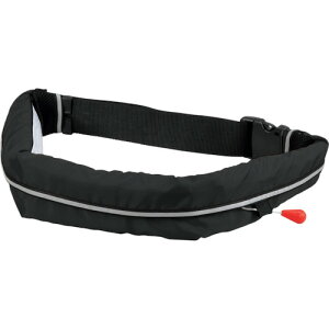 オーシャンライフ 手動膨張式ウエストタイプ 小型船舶用ライフジャケット ブラック TYPE A (1着) 品番:WR-3-BK