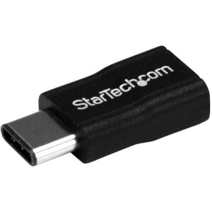 StarTech X^[ebN USB Micro-B - Type-CϊA_v^[/USB 2.0/480Mbps/IX-X/ubN (1) iԁFUSB2CUBADP