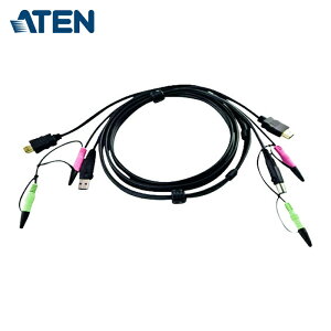 ATEN 2L-7D02UH USB HDMI KVM �P�[�u�� 1.8m (1�{)