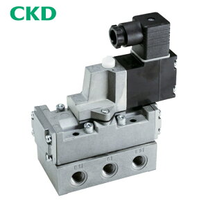 CKD 4F410-08-DC24V �d���� �p�C���b�g��5�|�[�g�كZ���b�N�X�o���u 4F�V���[�Y 5C Rc1/4 DC24V (1��)