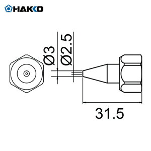 ���� HAKKO 801-N-2.5 �m�Y�� N-2.5 �܃i�b�g�t (1��)