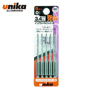 ���j�J unika DP5-RJ34 �[�d�h���C�o�[�r�b�g�h���� 3.4mm 5�{�Z�b�g (1S)