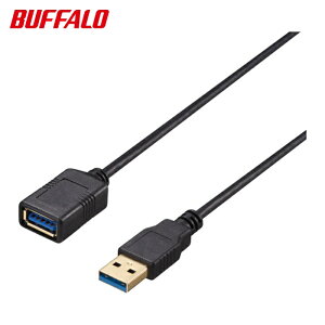 �o�b�t�@���[ USB3.2 Gen1 �P�[�u�� �����p A-A �X���� 2m �u���b�N (1��) BU3AAS20BK