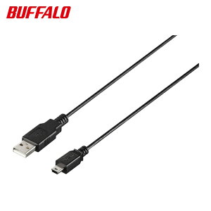 �o�b�t�@���[ USB2.0 A to miniB �P�[�u�� 0.5m �u���b�N (1��) BU2AMN05BK