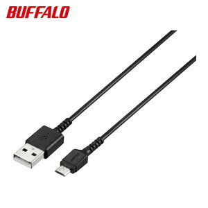 �o�b�t�@���[ BUFFALO USB2.0�P�[�u���iType-A to microB�j �X���� 3.0m �u���b�N (1��) �i�ԁFBSMPCMB130BK