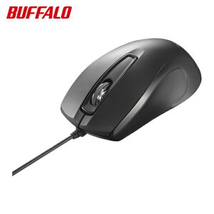 �o�b�t�@���[ BUFFALO 3�{�^�� �L�� BlueLED ���ϋv �R�� �}�E�X �u���b�N (1��) �i�ԁFBSMBU110BK