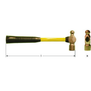 Ampco �X�C�X FD1003B �h���n���}�[ �{�[���s�[���n���}�[ ����115mm ���a30mm ����895g (1�{)