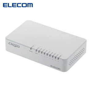 �G���R�� ELECOM 1000BASE-T�Ή��X�C�b�`���O�n�u (1��) �i�ԁFEHC-G08PA2-W