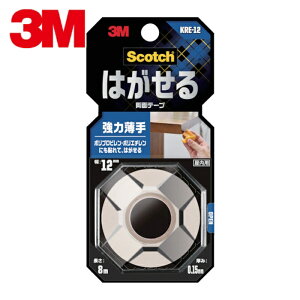 3M �X���[�G�� �X�R�b�` �͂����闼�ʃe�[�v ���͔��� 12mm×8m (1��) �i�ԁFKRE-12