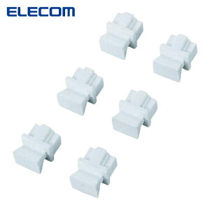 �G���R�� ELECOM LD-DUSTWH6 RJ45�R�l�N�^�W���b�N�ق���J�o�[6�� �z���C�g (1��)
