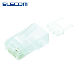 �G���R�� ELECOM �c���̐܂�Ȃ�LAN�R�l�N�^�iCat6�j �i10���j (1��) �i�ԁFLD-6RJ45T10/T