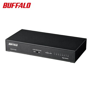 �o�b�t�@���[ BUFFALO Giga 8�|�[�g �X�C�b�`���O�n�u �d������ ����➑� �}�O�l�b�g�t �u���b�N (1��) �i�ԁFLSW6-GT-8NS/BK