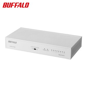 �o�b�t�@���[ BUFFALO Giga 8�|�[�g �X�C�b�`���O�n�u �d������ ����➑� �}�O�l�b�g�t �z���C�g (1��) �i�ԁFLSW6-GT-8NS/WH