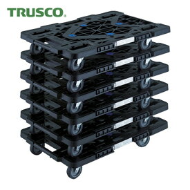 トラスコ 平台車 TRUSCO まとめ買い 樹脂製平台車 ルートバン MPK-600J-BK 6台セット (1S) 品番：MPK-600J-BK-M6