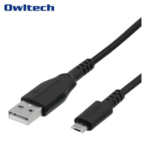 Owltech �I�E���e�b�N microUSB�P�[�u��25����̋��Ȏ������N���A�f���ɋ����u���b�N150CM (1��) �i�ԁFOWL-CBAMA15-BK
