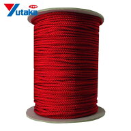 ユタカメイク 江戸打ち紐 赤 約4mm×130m (1巻) PAR-8107