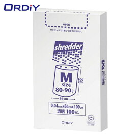 オルディ ORDiY ポリバッグシュレッダー用ゴミ袋BOX M 0.04mm 透明 (1冊) PBS-NM