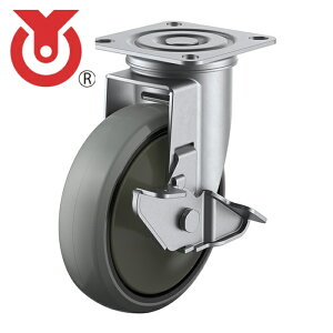 ���[�G�C SUS-GUJ2-130S �v���[�g�� ���� �X�e�����X�L���X�^�[ �E���^�� �ԗ֌a130mm �X�g�b�p�[�t�� J�^�C�v SUS-J2-S�^ ��t���@80×80(75×75) (1��)