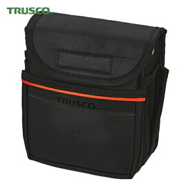 トラスコ TRUSCO 腰道具袋 小型腰袋2段 フタ付 ブラック (1個) 品番：TC52-A