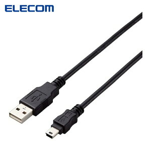 �G���R�� ELECOM U2C-AM05BK/ID USB2.0�P�[�u�� A-miniB�^�C�v �d�l�Œ� 0.5m �u���b�N (1�{)
