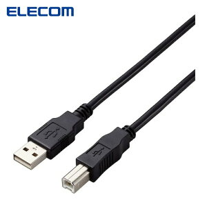 �G���R�� ELECOM U2C-AB30BK/ID USB2.0�P�[�u�� A-B�^�C�v �d�l�Œ� 3m �u���b�N (1�{)