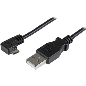 StarTech USBAUB2MRA USB�P�[�u��/A - Micro-B/2m/USB 2.0/�EL�^/�I�X�E�I�X/BK (1��)
