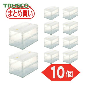 �g���X�R TRUSCO (�܂Ƃߔ���)�I���R�� ���^�܂肽���݃R���e�i �X�P���R�� 50L ���b�N�t�^�t ���� 10�� (1S) TSK-C50B-TM-10P