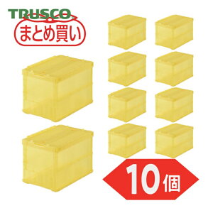 �g���X�R TRUSCO (�܂Ƃߔ���)�I���R�� ���^�܂肽���݃R���e�i �X�P���R�� 50L ���b�N�t�^�t �����C�G���[ 10�� (1S) TSK-C50B-Y-10P