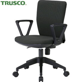 TRUSCO(トラスコ) 体圧分散オフィスチェア 布張り 肘付 ブラック (1脚) 品番：FCC55A-BK