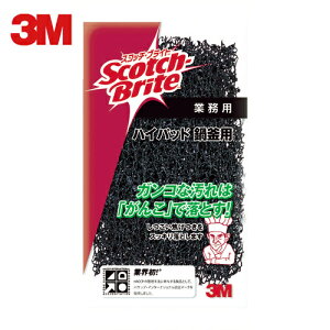3M スリーエム 清掃用品 たわし スコッチ・ブライト ハイパッド 鍋釜用 150X100mm (1個) 品番:H/PAD NABE