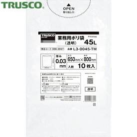 TRUSCO(トラスコ) まとめ買い 業務用ポリ袋0.03X90L(透明)10枚入り 30袋 (1箱) 品番：L3-0090-TMBOX