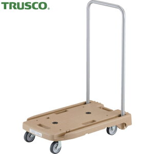 トラスコ 台車 TRUSCO 樹脂運搬台車 こまわり君 省音G車輪 600×390 ライトサンド 樹脂ストッパー付 (1台) 品番:MP-6039N2-LS-JS
