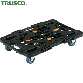 【動画あり】 TRUSCO(トラスコ) 樹脂製平台車 ルートバンメッシュタイプ 515X385 黒 (1台) 品番：MPK-500-BK