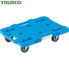 【動画あり】 TRUSCO(トラスコ) 樹脂製平台車 ルートバン 400X600 4輪自在 青 (1台) 品番：MPB-600J-B