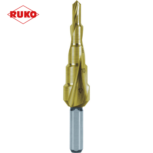 RUKO 2枚刃スパイラルステップドリル 40mm チタン (1本) 品番：101097Tのサムネイル
