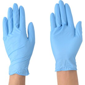 エステー モデルローブニトリル使いきり手袋(粉つき)Mブルー NO981 (1箱) 品番:NO981M-B