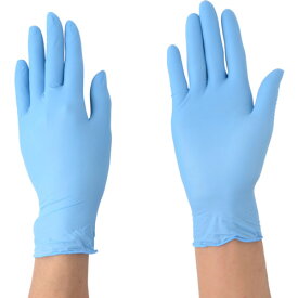 エステー モデルローブニトリル使いきり手袋(粉つき)SSブルー NO981 (1箱) 品番:NO981SS-B
