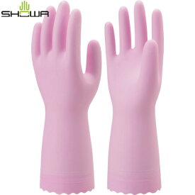 ショーワ 塩化ビニール手袋 ナイスハンドミュー薄手 ピンク Sサイズ (1双) 品番:NHMIU-SP