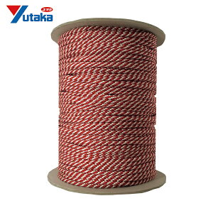 ユタカメイク 江戸打ち紐 紅白 約4mm×130m (1巻) 品番:PAR-8132