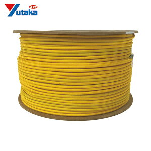 ユタカメイク タイトゴムロープドラム巻 4.5mm×200m イエロー (1巻) 品番:PRT-14