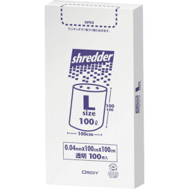 オルディ ポリバッグシュレッダー用ゴミ袋BOX L 0.04mm 透明 (1冊) 品番：PBS-NL