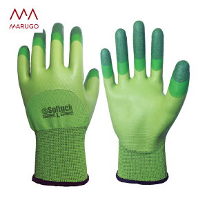 丸五 すべり止め 作業手袋 ソフラック#1900 グリーン L (1双) 品番:SR1900-GR-L